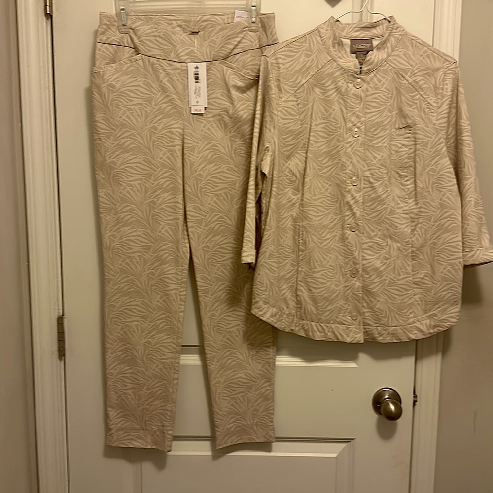 Brand new, never been worn. Excellent condition pants and button up shirt set